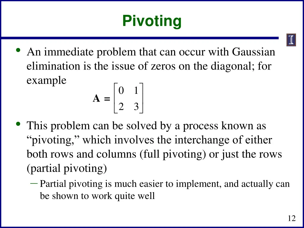 pivoting
