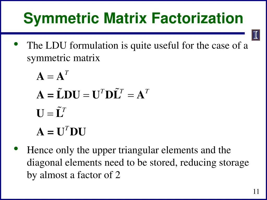 symmetric matrix factorization