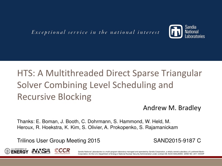 hts a multithreaded direct sparse triangular