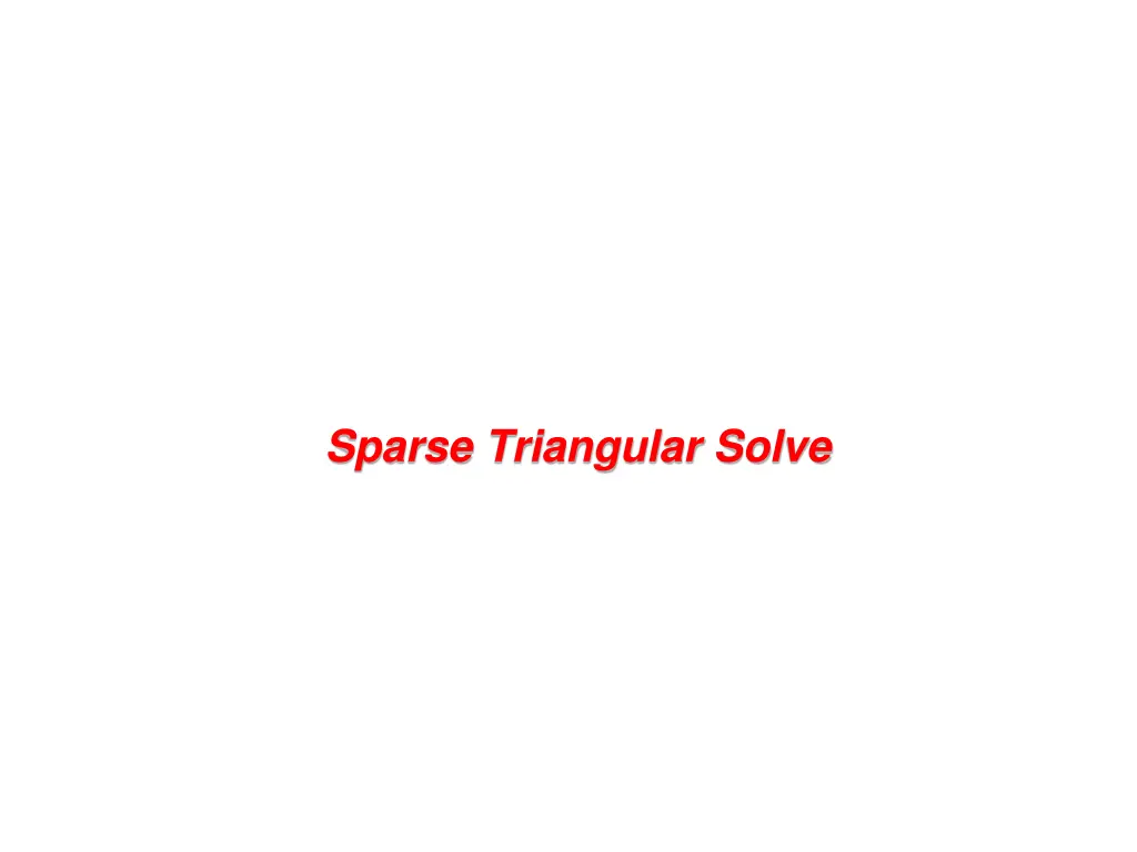 sparse triangular solve