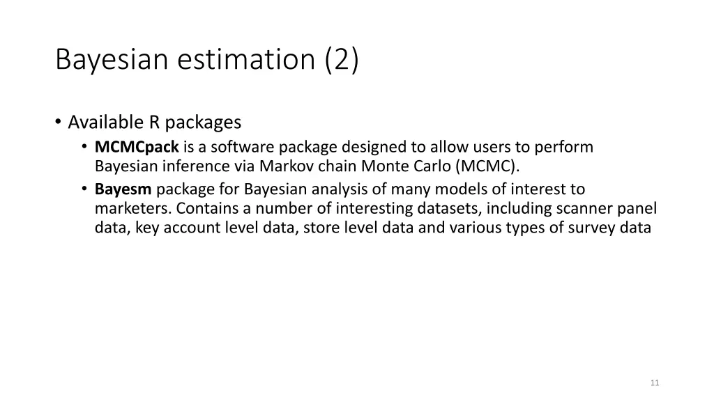 bayesian estimation 2