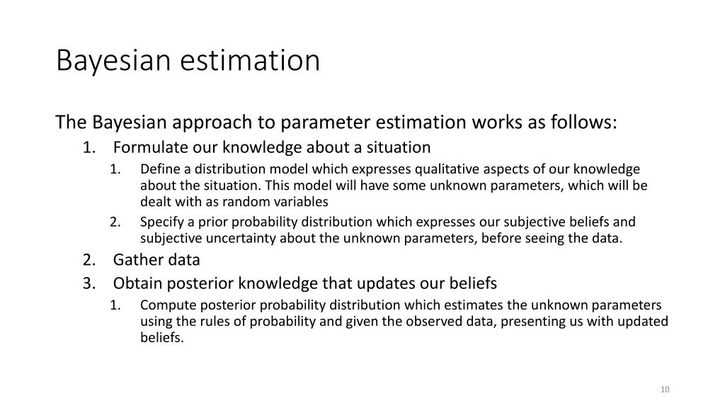 bayesian estimation