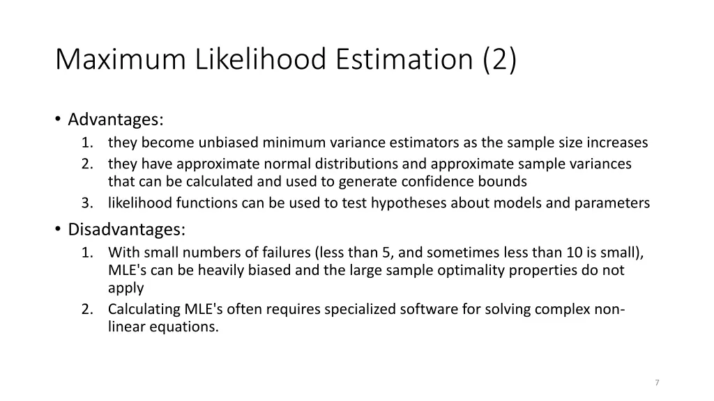 maximum likelihood estimation 2