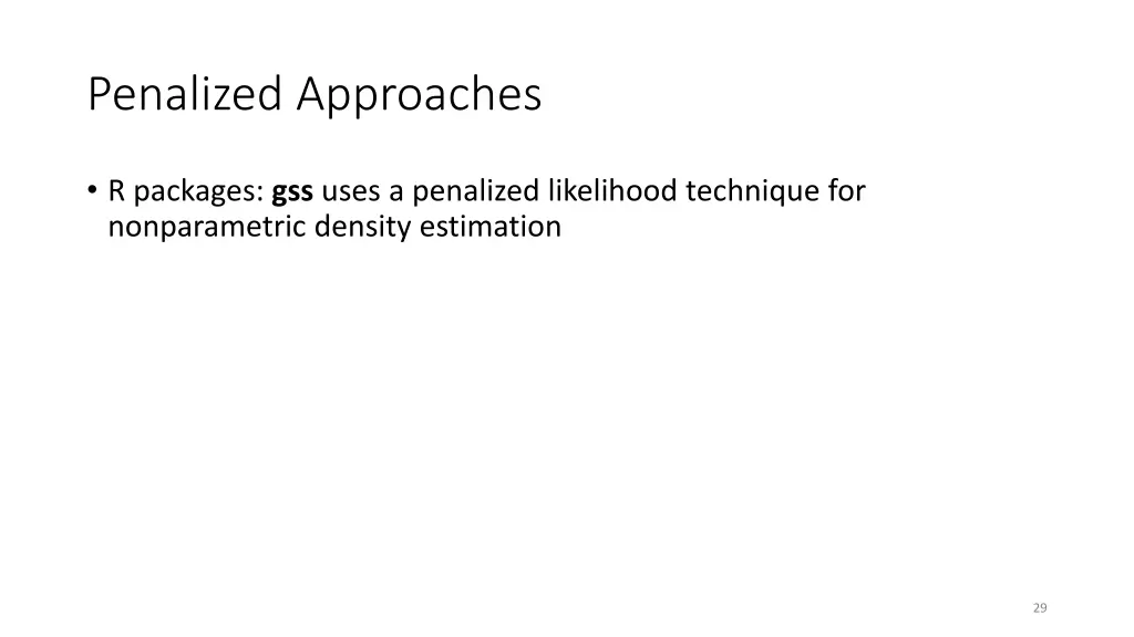 penalized approaches