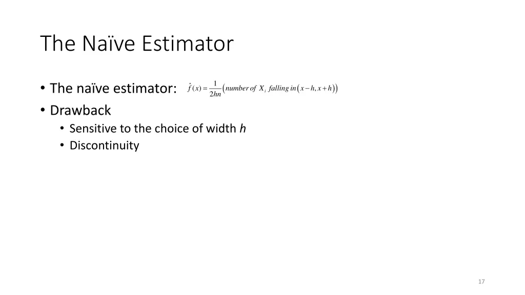 the na ve estimator