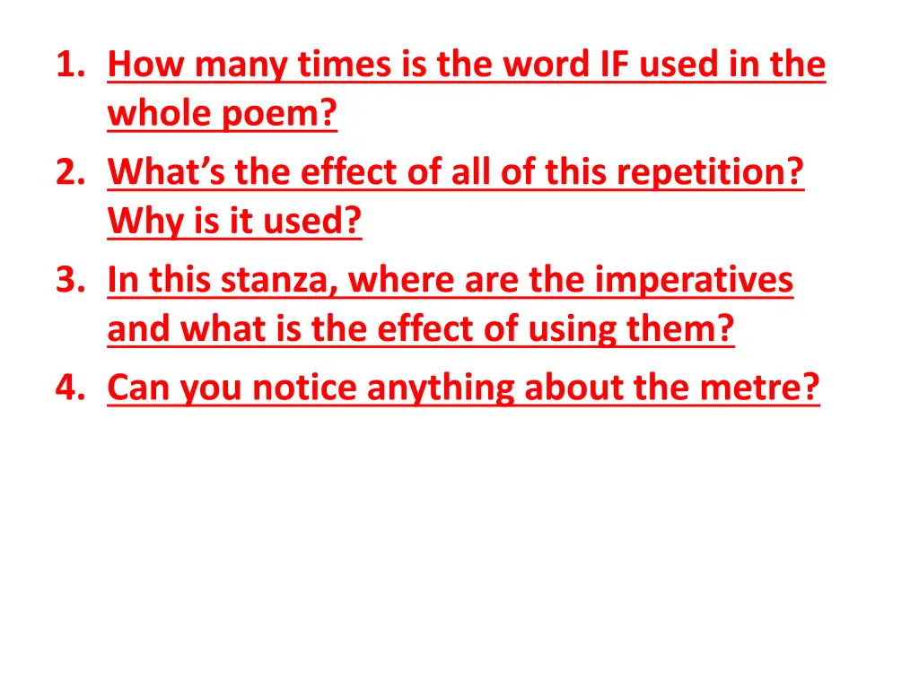1 how many times is the word if used in the whole