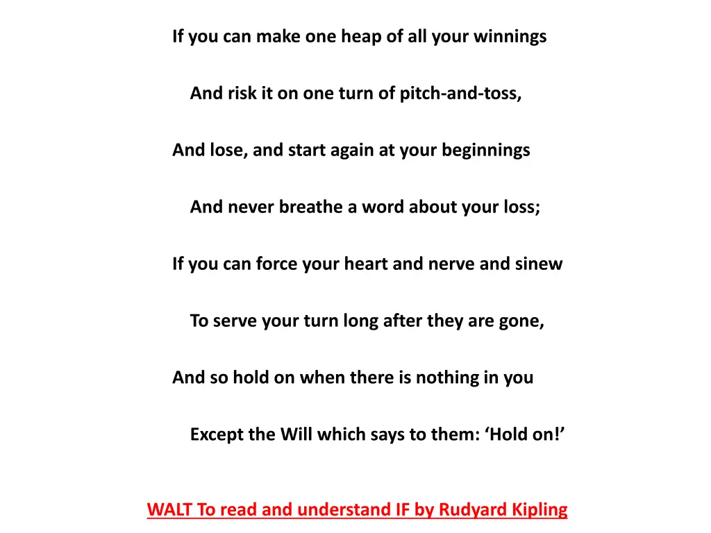 if you can make one heap of all your winnings