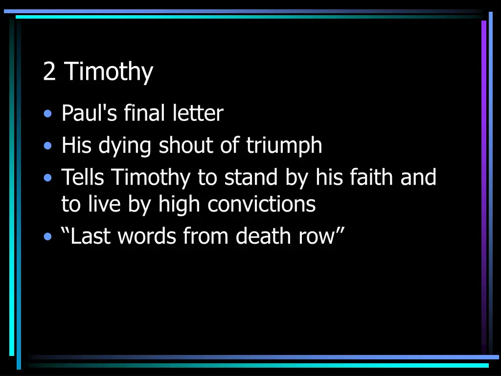 2 timothy