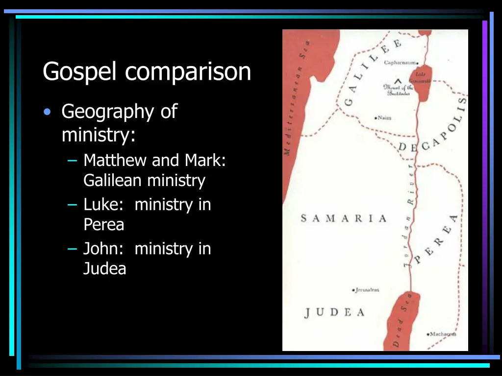 gospel comparison 1