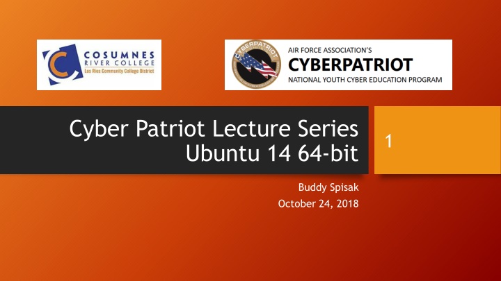 cyber patriot lecture series ubuntu 14 64 bit