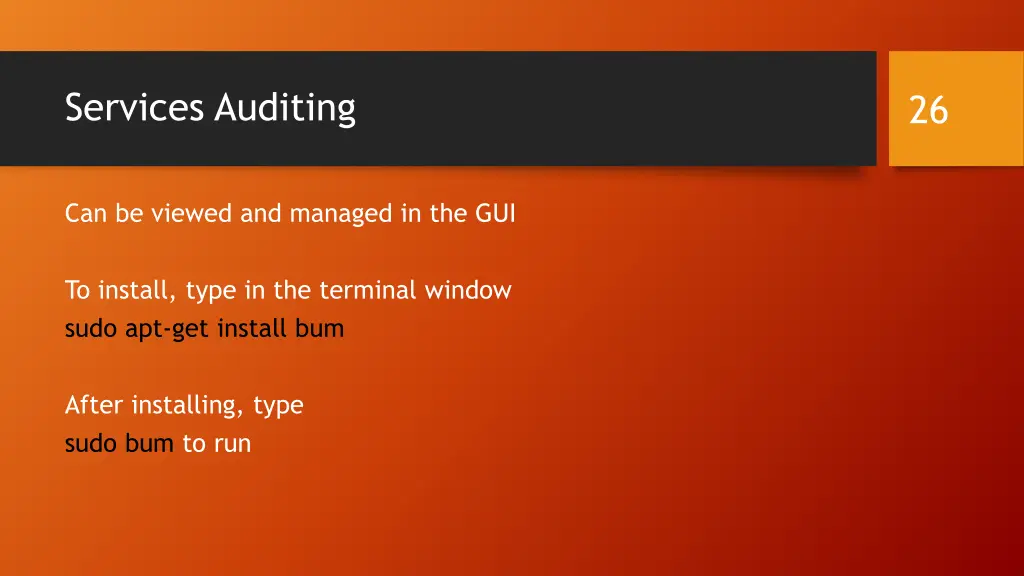 services auditing