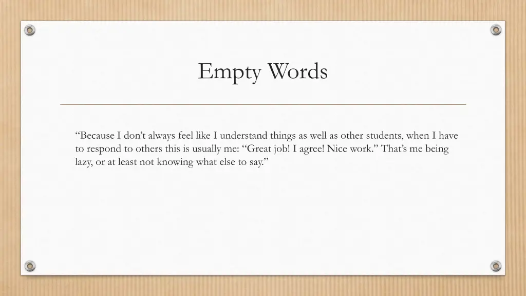 empty words