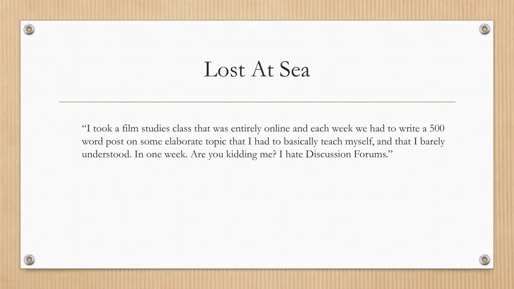 lost at sea