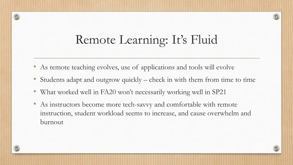 remote learning it s fluid
