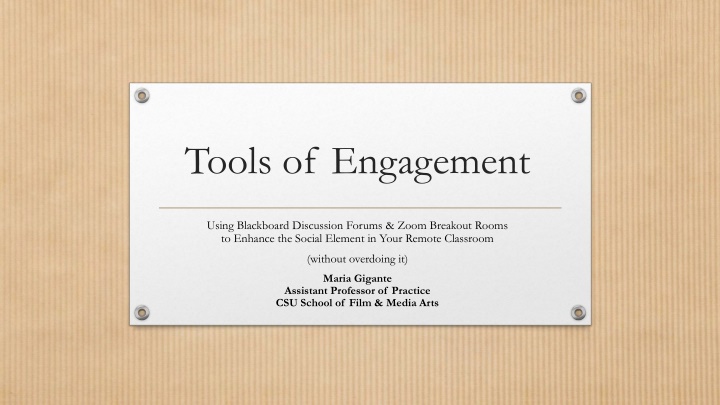 tools of engagement