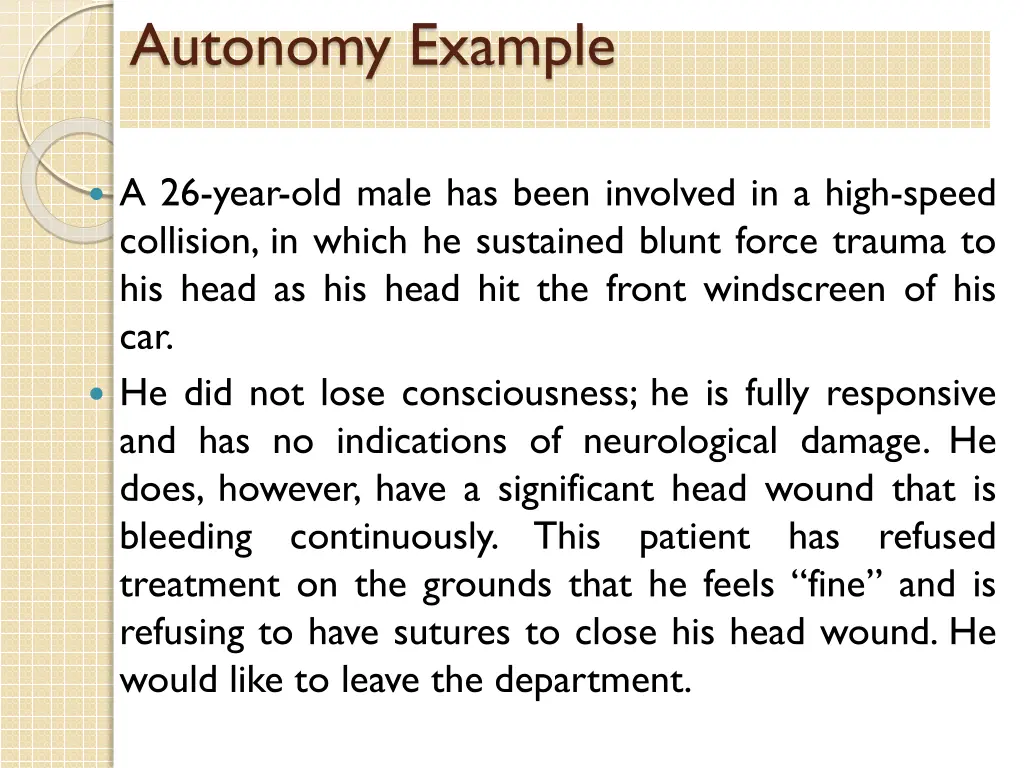 autonomy example