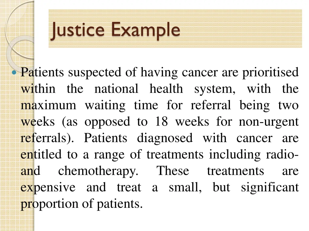 justice example