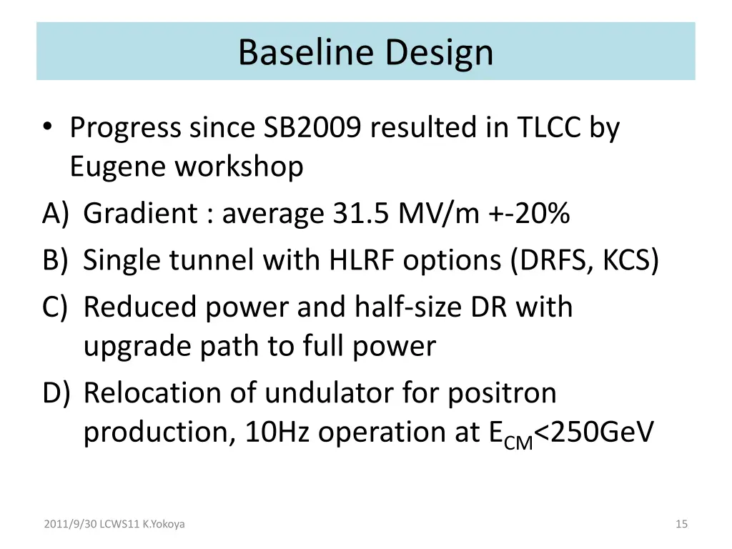 baseline design