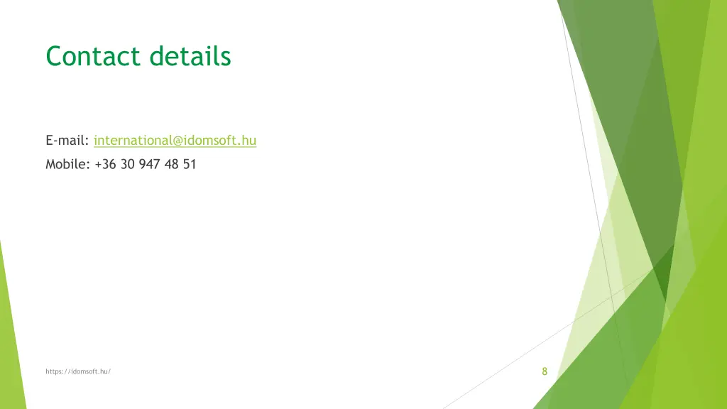contact details