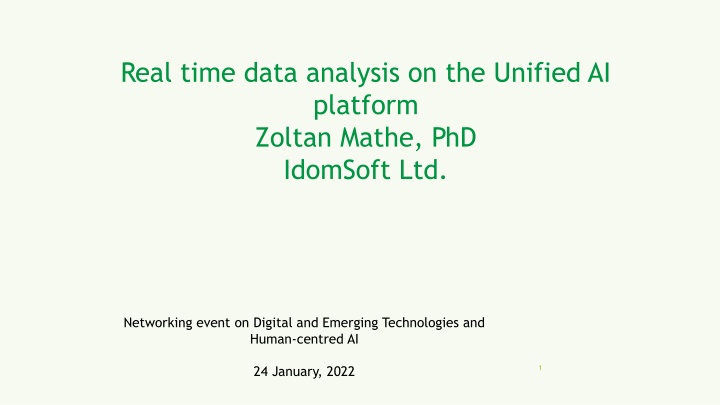 real time data analysis on the unified