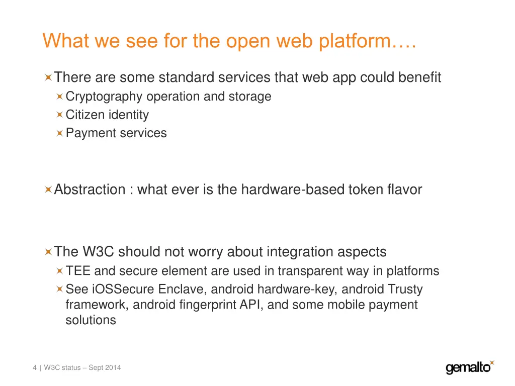 what we see for the open web platform