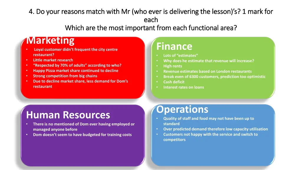 4 do your reasons match with mr who ever