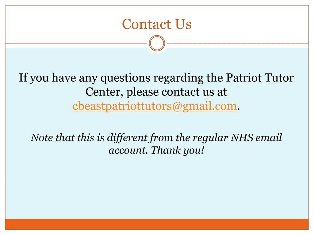 contact us