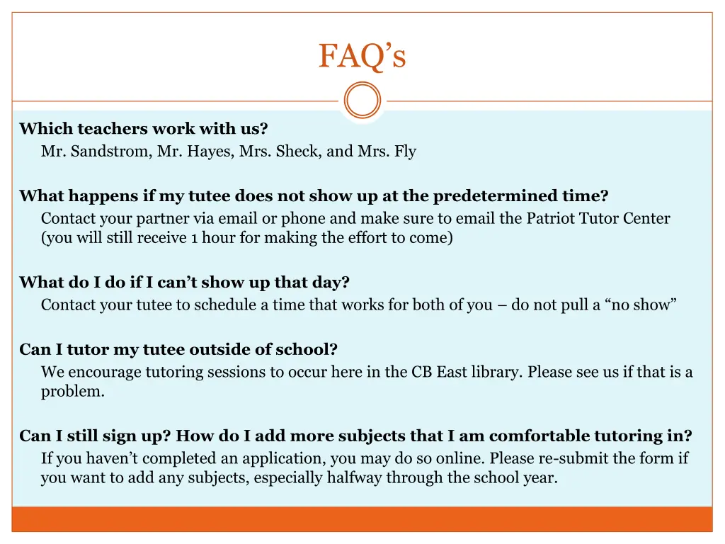 faq s