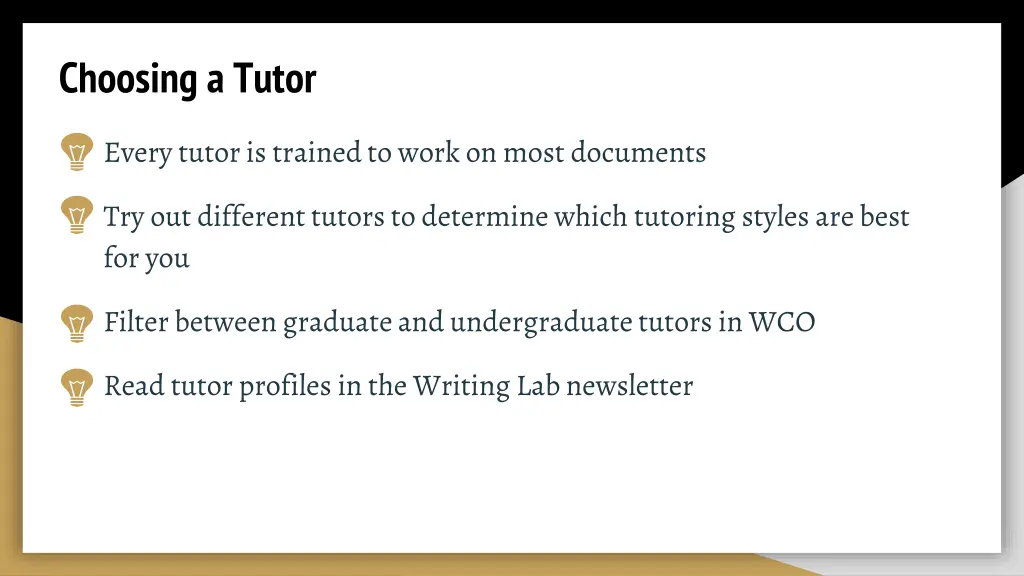 choosing a tutor