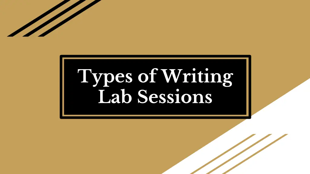 types of writing lab sessions