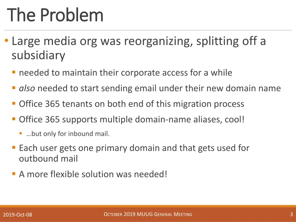 the problem the problem