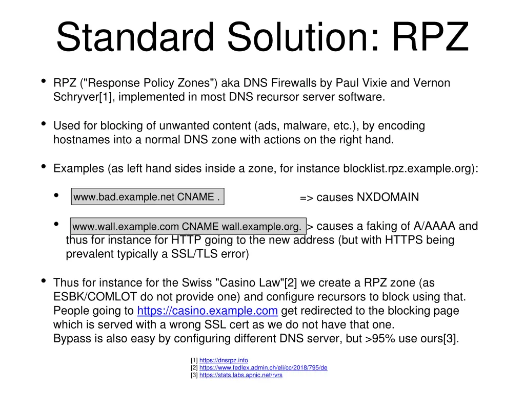 standard solution rpz