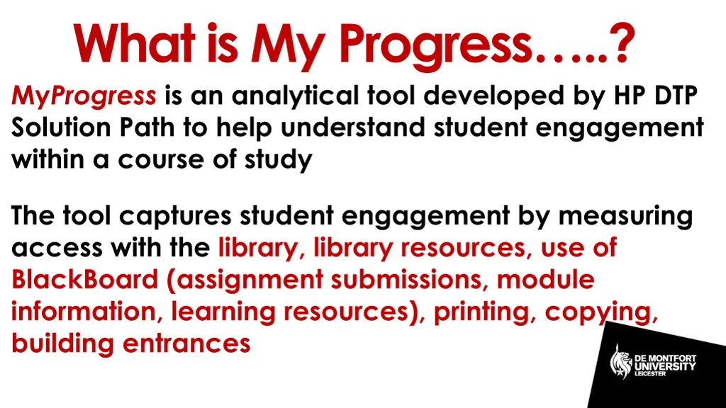 what is my progress my progress is an analytical