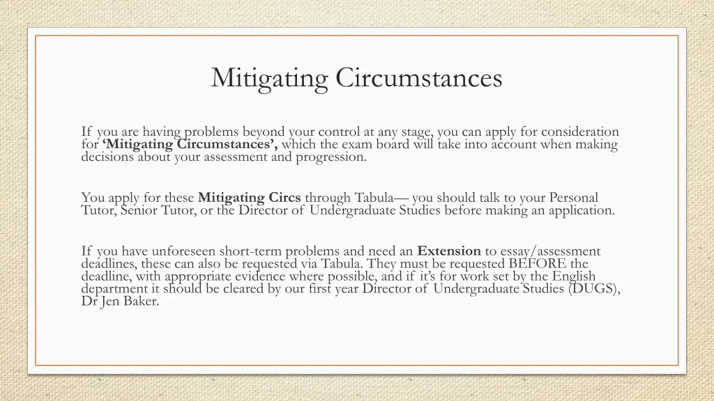 mitigating circumstances