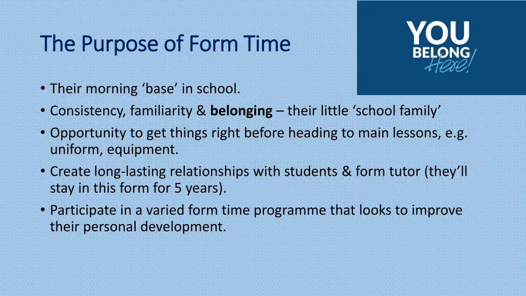 the purpose of form time the purpose of form time