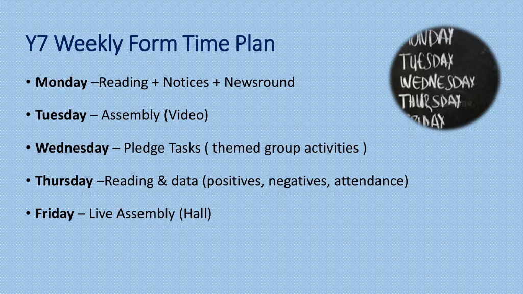 y7 weekly form time plan y7 weekly form time plan