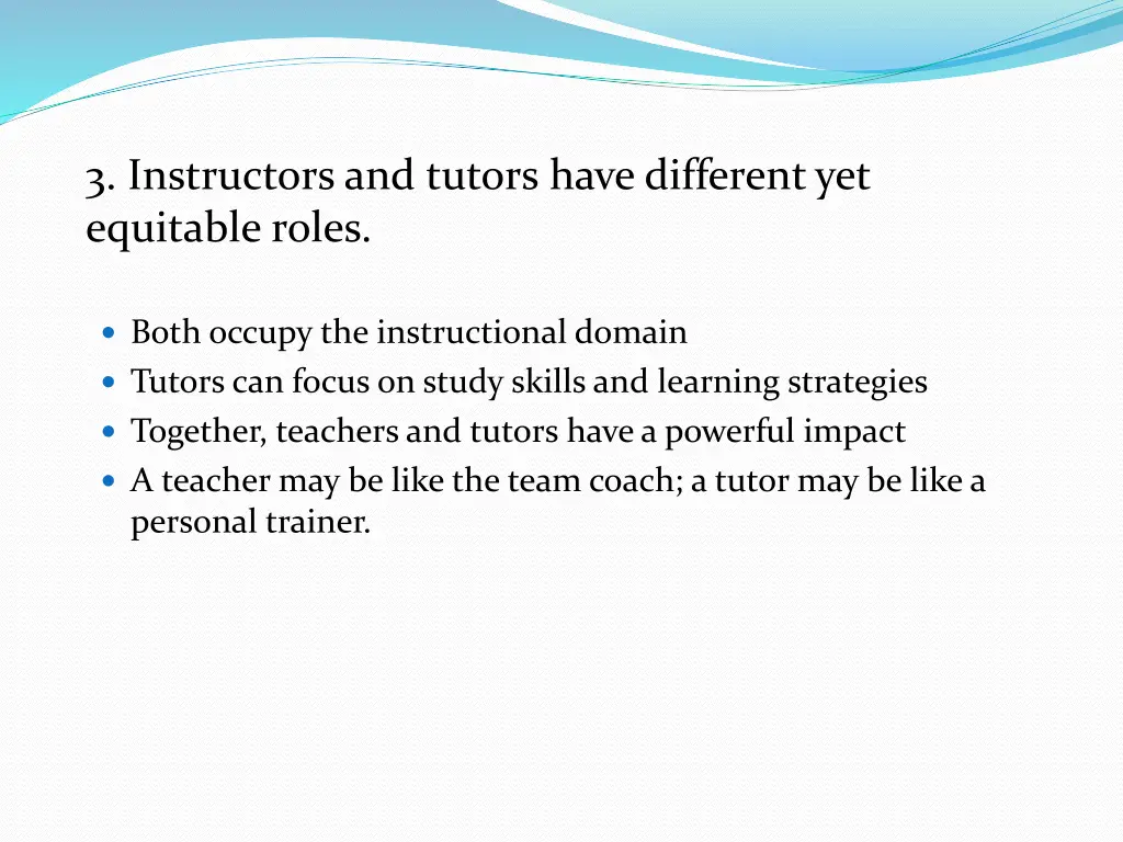 3 instructors and tutors have different