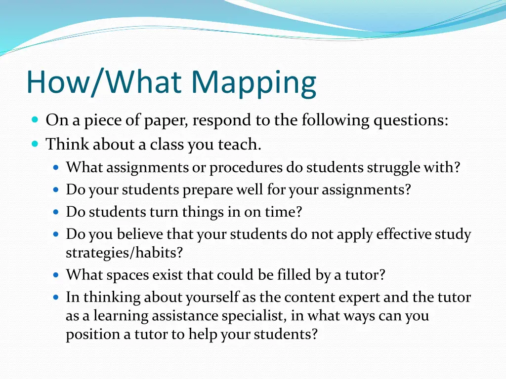 how what mapping