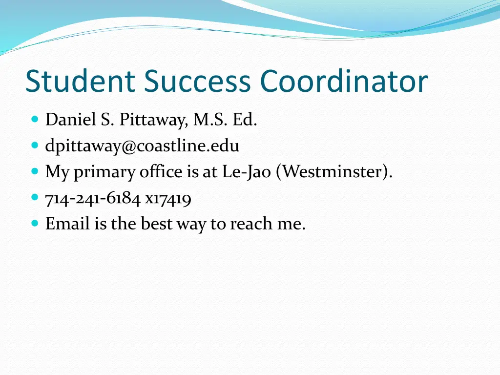 student success coordinator