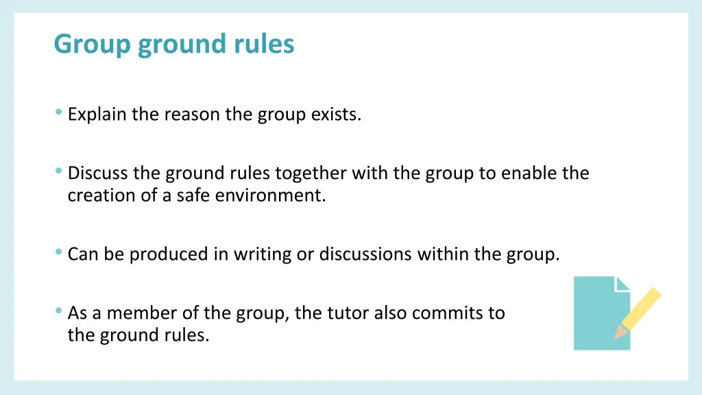 group ground rules