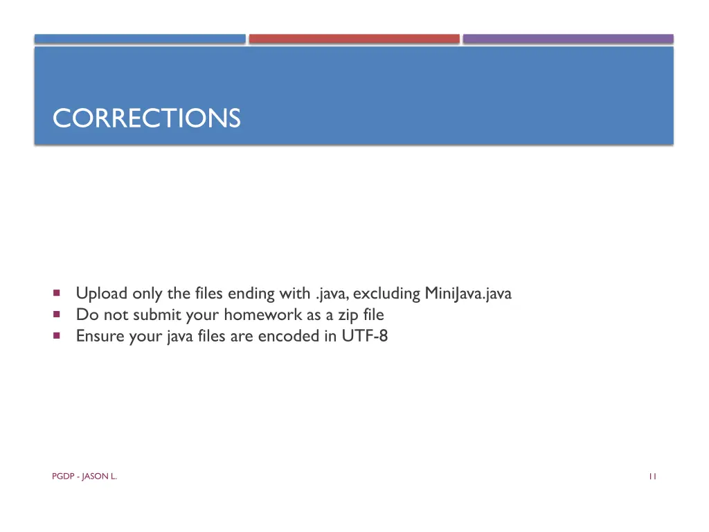 corrections 3