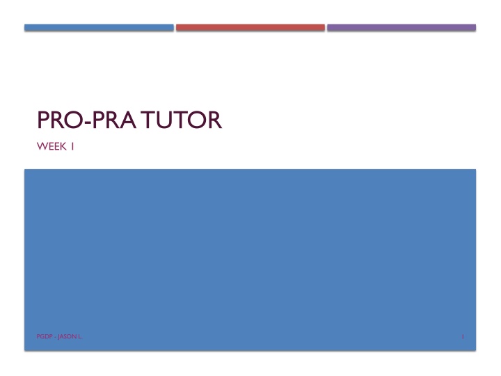 pro pra tutor
