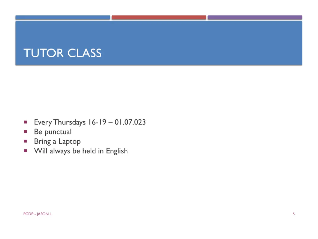 tutor class