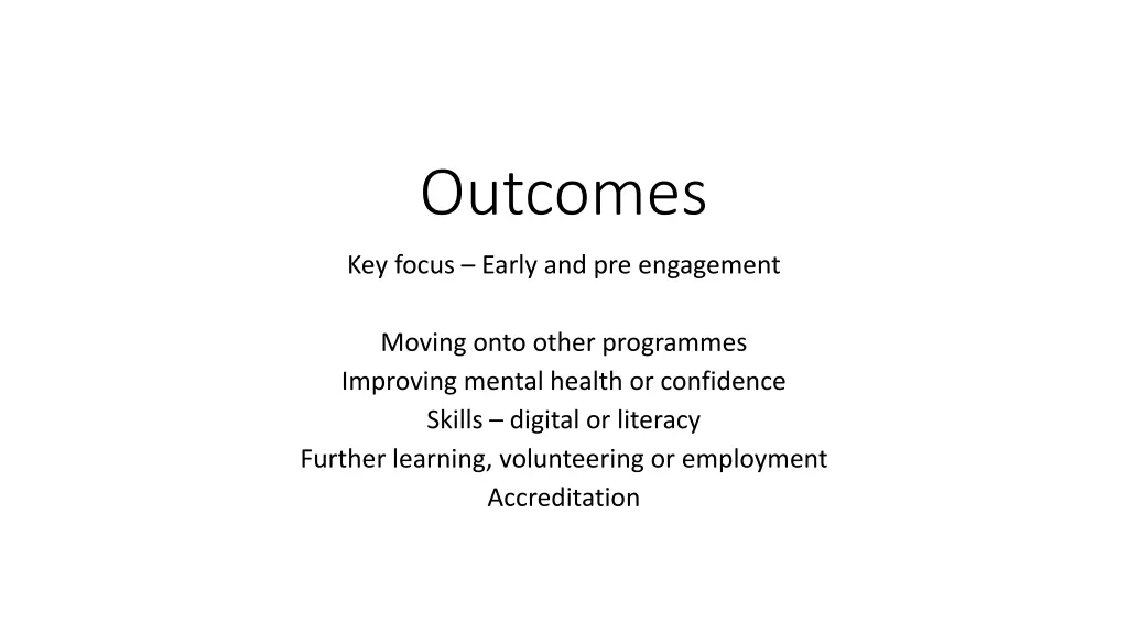 outcomes