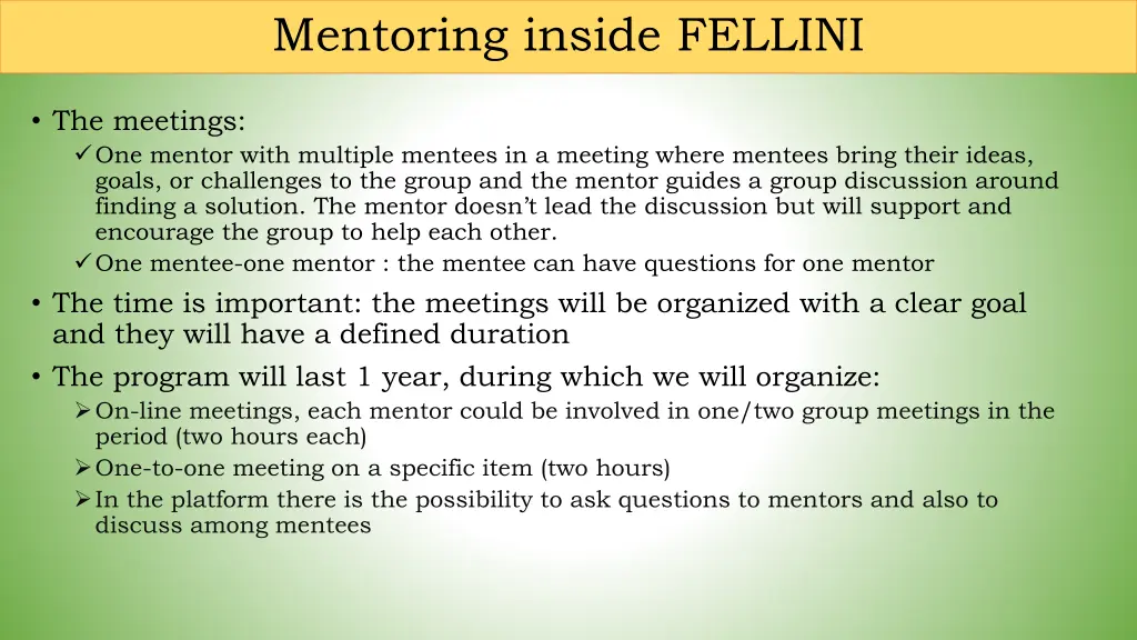 mentoring inside fellini