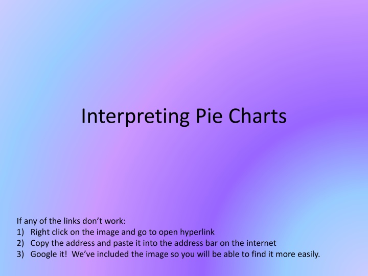 interpreting pie charts