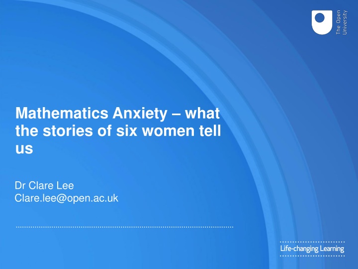 mathematics anxiety what the stories of six women
