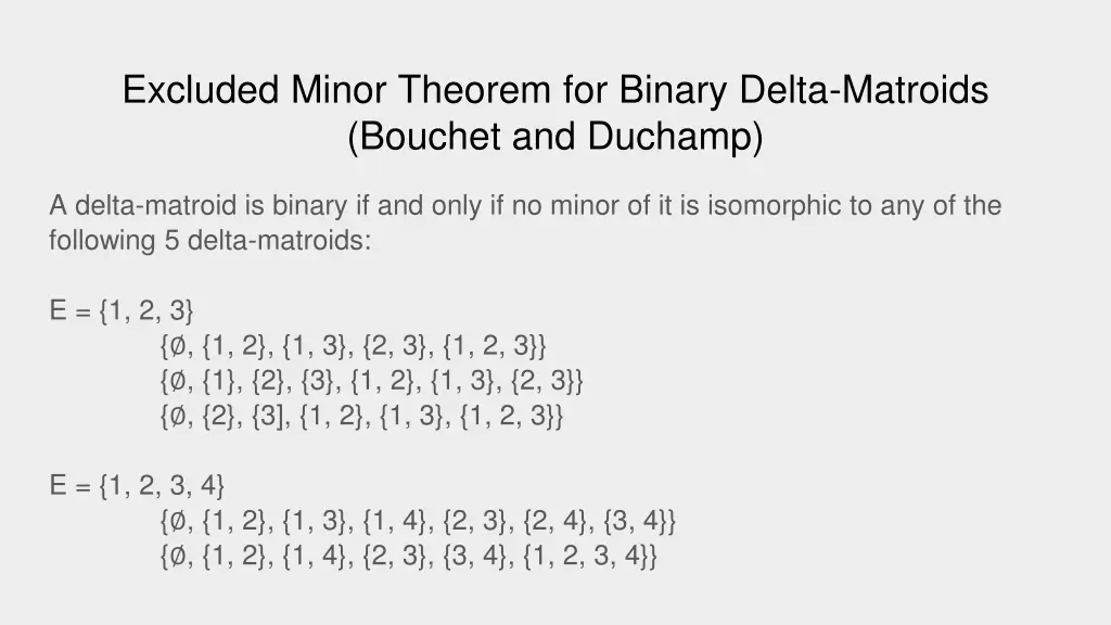 excluded minor theorem for binary delta matroids
