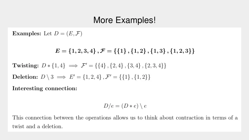 more examples