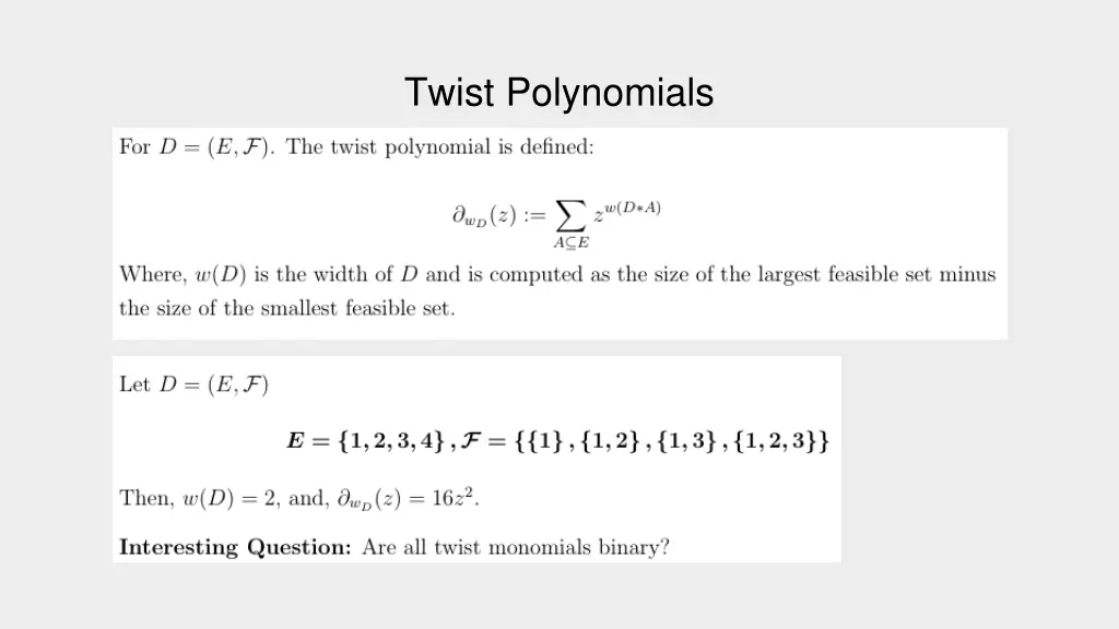 twist polynomials